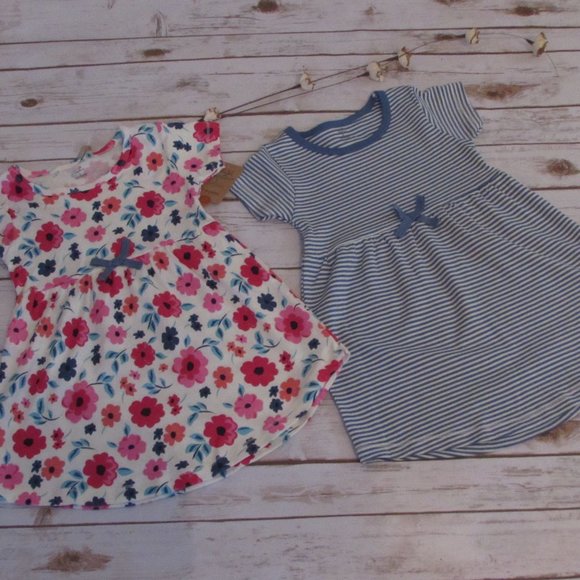 (NWT) 2 Organic Cotton A-Line Dresses 5T - Picture 1 of 5